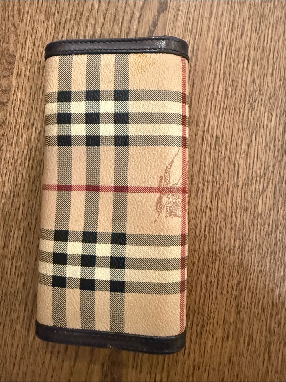 Burberry Beige Nova Check Leather Trim Wallet - Picture 2 of 3